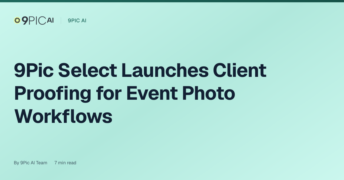 9Pic Select client proofing workflow