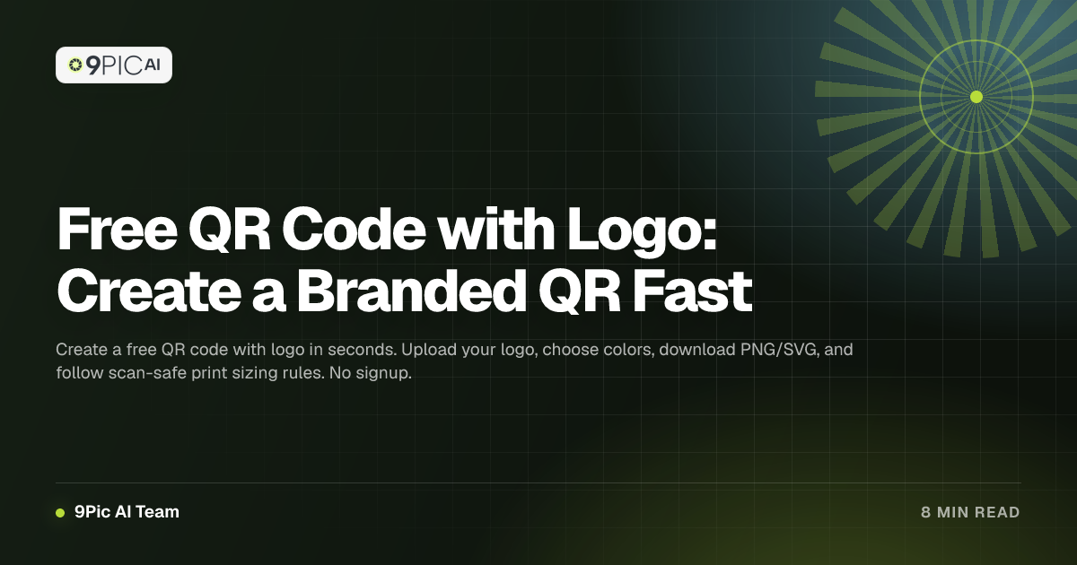 Free QR Code with Logo: Create a Branded QR Fast | 9Pic AI Blog