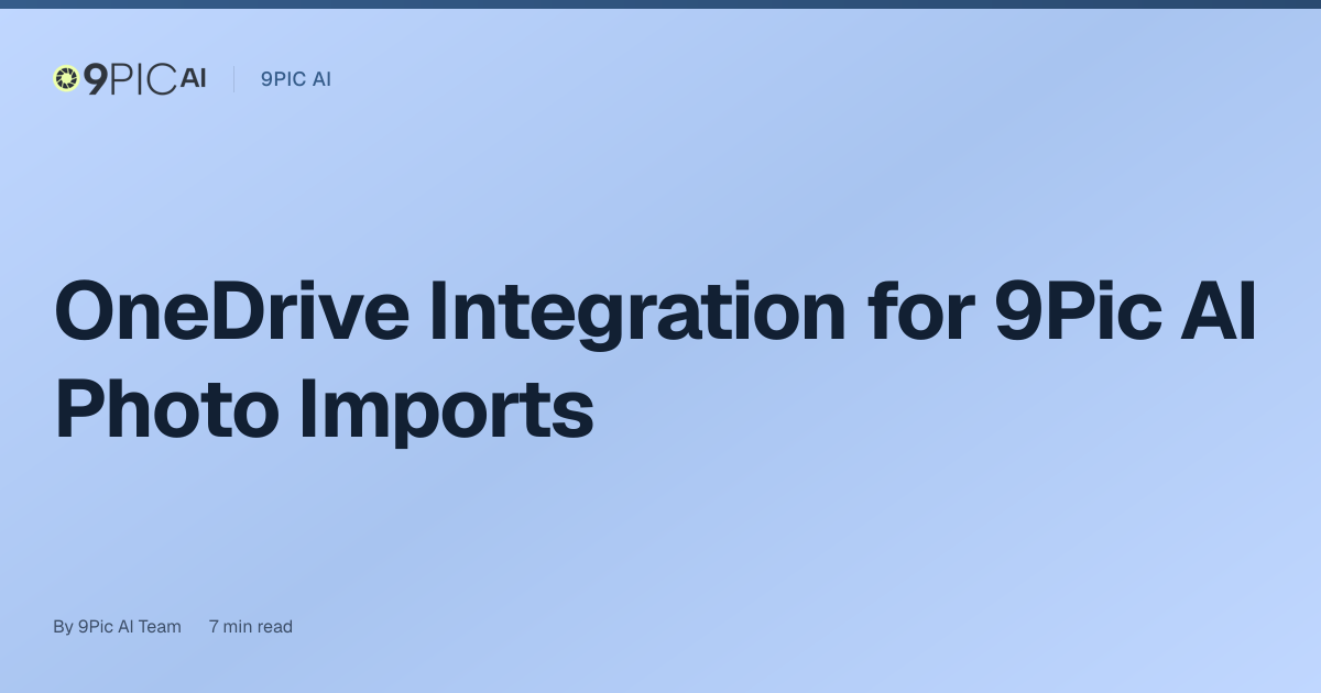 OneDrive Integration for 9Pic AI Photo Imports