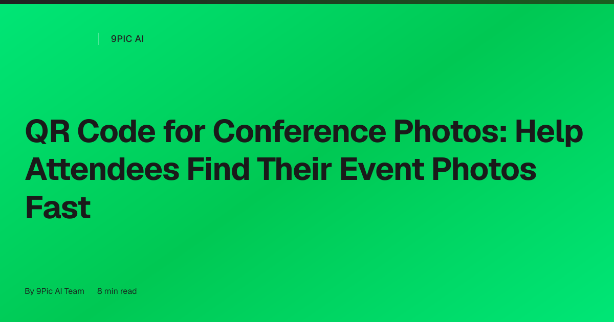 QR code for conference photos: help attendees find their event photos fast