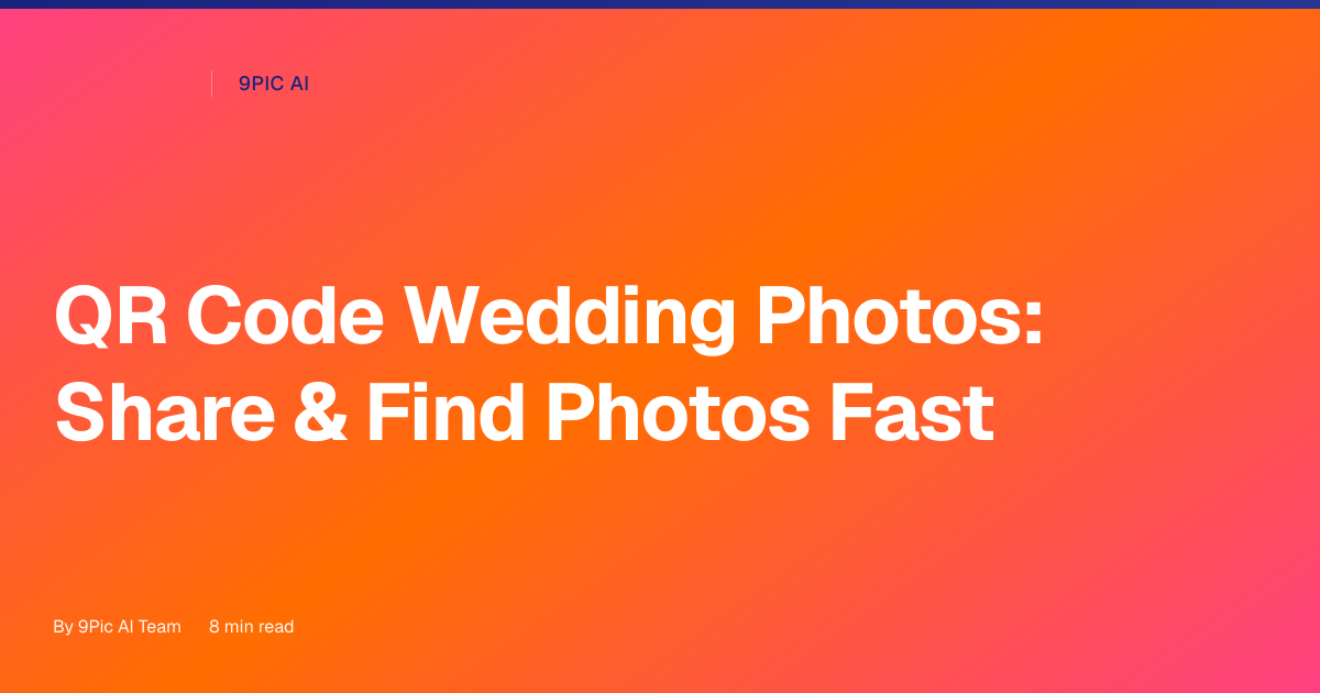 QR code wedding photos: share & find photos fast