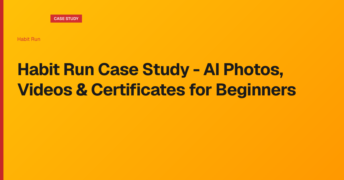 Habit Run: How AI Photos, Videos & Certificates Helped 2,000+ Beginners Celebrate Their First 5K