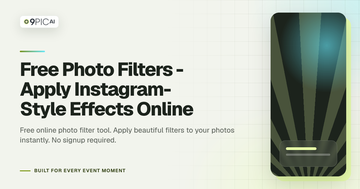 Beautiful Filter Free Photo Filters - Apply Instagram-Style Effects Online | 9Pic AI