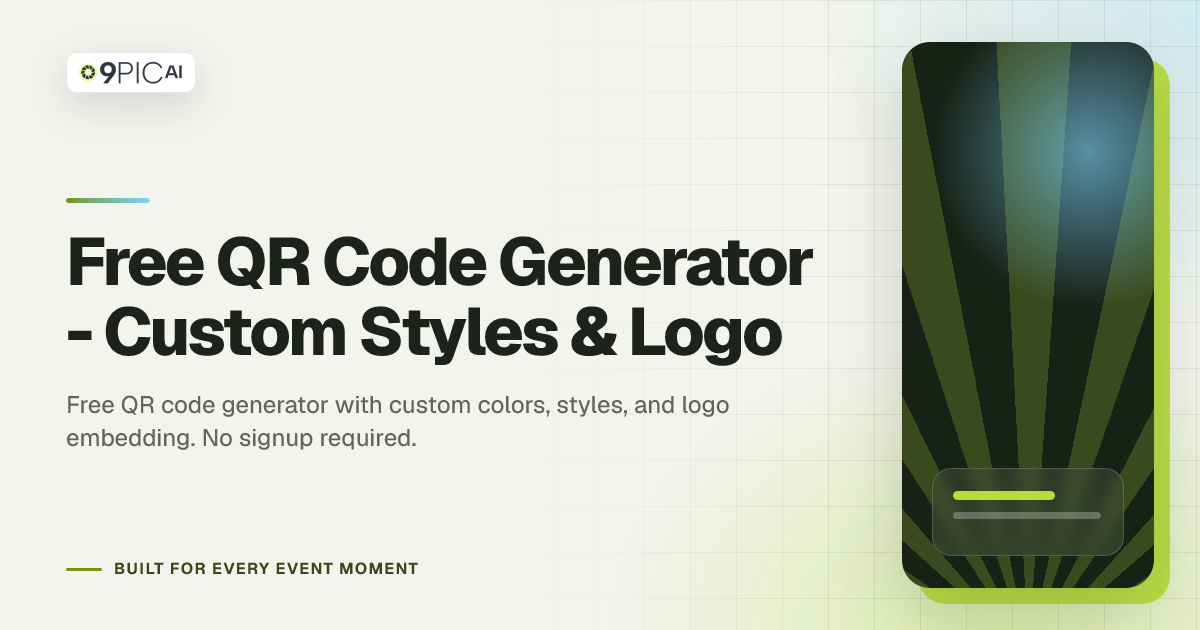Free QR Code Generator - Custom Styles & Logo | 9Pic AI