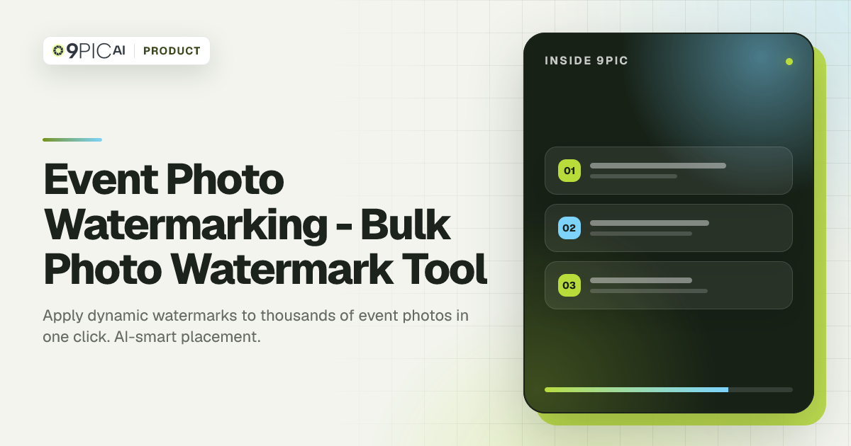 Event Photo Watermarking - Bulk Photo Watermark Tool | 9Pic AI